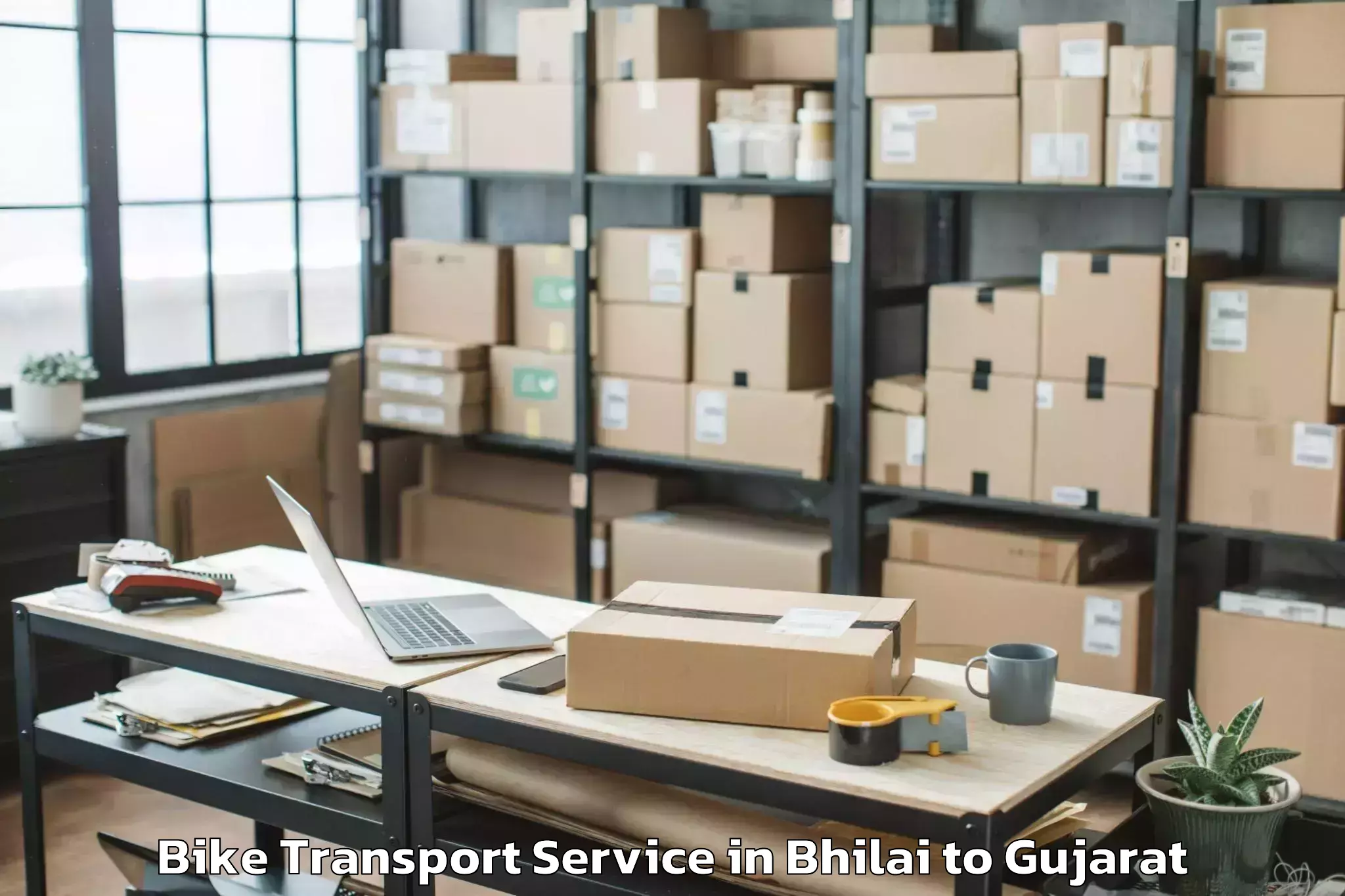 Professional Bhilai to Gandhidham Bike Transport